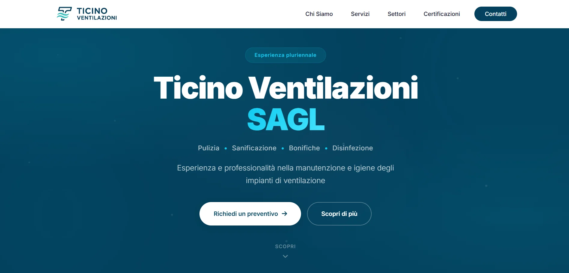 Ticino Ventilazioni SAGL - Pré-visualização do Projeto