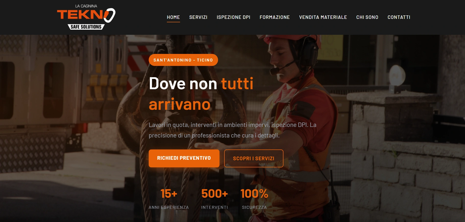 La Cagnina TEKNO safe solutions - Lavori in quota - Anteprima Progetto